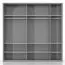 Armoire à portes battantes / armoire avec cadre Siumu 24, Couleur : Blanc / Blanc brillant - 226 x 232 x 60 cm (H x L x P)