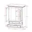 Armoire Gyronde 33 | Pin massif laqué blanc | 147 x 108 x 45 cm | Rangement spacieux et design élégant