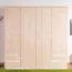 Armoire penderie Kiunga 15 | 200 x 200 x 60 cm | Finition hêtre et blanc | Organisation optimale