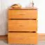 Commode 3 tiroirs finition aulne | Style moderne | 78 x 65 x 40 cm | Série Kebumen