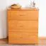 Commode 3 tiroirs finition aulne | Style moderne | 78 x 65 x 40 cm | Série Kebumen