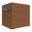Abri de jardin en couleur noyer, fenêtre triple, 2,31 x 2,29 mètres, Cabane de jardin en éléments, surface au sol : 5,29 m², toit plat