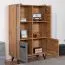 Buffet haut Atule 04 | Chêne / Gris | 137 x 90 x 42 cm | Design industriel raffiné