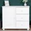 Commode pin massif blanc Junco 178 | 3 tiroirs, 2 compartiments | 78x90x42 cm | Montage facile | Stable et spacieuse