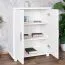 Commode en pin massif blanc Columba 06 | 101 x 80 x 50 cm | 3 grands compartiments | Grand espace de rangement | Structure stable