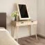 Coiffeuse Aurornis 65 en pin massif naturel | 2 tiroirs | Miroir intégré | 150 x 96 x 40 cm
