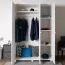 Chambre complète style maison de campagne | Set K Junco 4 pièces | Blanc | Pin massif | Lit 120 x 200 cm
