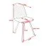 Chaise Maridi 245 | Brun clair | 89 x 45 x 55 cm | Coutures parallèles élégantes | Pieds en métal robustes