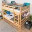 Lit superposé 120 x 190 cm Easy Premium Line K24/n | Hêtre massif laqué naturel | Séparable en 2 lits