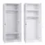 Bureau avec armoire attenante Fafe 18, Couleur : Chêne Riviera / Blanc - Dimensions : 195 x 200 x 54 cm (H x L x P)