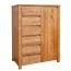 Commode Tasman 16 en chêne sauvage massif huilé - Dimensions : 112 x 80 x 45 cm (H x L x P)