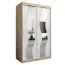 Armoire à portes coulissantes Hacho 02 avec miroir | chêne Sonoma / blanc mat | 200 x 120 x 62 cm