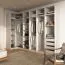 Ensemble d'armoires pour dressing - Ensemble D Aarwangen / Couleur : Blanc platine / Dimensions : 263 x 55 x 234 cm / Armoire ouverte / suffisamment de compartiments / 4 tiroirs