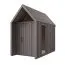 Abri de jardin gris-marron / Fenêtre triangulaire / Surface au sol : 4,50 m² / Style scandinave / Toit à deux versants / Dimensions extérieures : 162,4 x 207,7 cm / Malmö 19