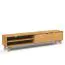 Meuble TV Timaru 32 | Chêne sauvage massif huilé | 48 x 220 x 40 cm | Design exclusif