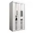100 cm de large Armoire avec 2 portes | 5 casiers | Couleur : Blanc Abbildung