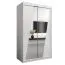 120 cm de large Armoire avec 2 portes | 5 casiers | Couleur: Blanc Abbildung