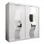 200 cm de large Armoire avec 10 casiers et 2 portes | Couleur: Blanc Abbildung