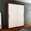 150 cm de large Armoire avec 5 casiers et 2 portes | Couleur: Blanc / Noir Abbildung