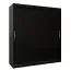 180 cm de large Armoire avec 10 casiers et 2 portes | Couleur: Noir Abbildung