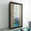 120 cm de large Armoire avec 5 casiers et 2 portes | Couleur: Noir Abbildung