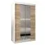 120 cm de large Armoire avec 5 casiers et 2 portes | Couleur: Chêne Sonoma  / Blanc Abbildung