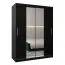 150 cm de large Armoire avec 5 casiers et 2 portes | Couleur: Noir Abbildung