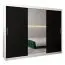 250 cm de large Armoire avec 10 casiers et 3 portes | Couleur: Blanc / Noir Abbildung