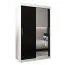 120 cm de large Armoire avec 5 casiers et 2 portes | Couleur: Blanc / Noir Abbildung