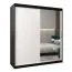 180 cm de large Armoire avec 10 casiers et 2 portes | Couleur: Blanc / Noir Abbildung
