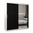 180 cm de large Armoire avec 10 casiers et 2 portes | Couleur: Blanc / Noir Abbildung