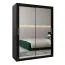 150 cm de large Armoire avec 5 casiers et 2 portes | Couleur: Noir Abbildung