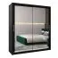 180 cm de large Armoire avec 10 casiers et 2 portes | Couleur: Noir Abbildung