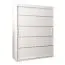 150 cm de large Armoire avec 5 casiers et 2 portes | Couleur: Blanc Abbildung