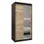 100 cm de large Armoire avec 5 casiers et 2 portes | Couleur : Noir Abbildung