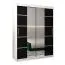 150 cm de large Armoire avec 2 portes | 5 casiers | Couleur: Blanc / Noir Abbildung
