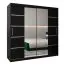 200 cm de large Armoire avec 10 casiers et 2 portes | Couleur: Noir Abbildung