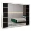 250 cm de large Armoire avec 3 portes | 10 casiers | Couleur: Blanc / Noir Abbildung