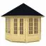Bois-Maison de jardin 2,48 x 2,48 mètres (incl. toit) | 4 fenêtres | 40 mm Madriers |Naturel non traité | Toit en toile | incl. plancher | en épicéa nordique Abbildung