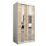 100 cm de large Armoire avec 2 portes | 5 casiers | Couleur : Chêne Sonoma / Blanc Abbildung