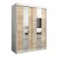 150 cm de large Armoire avec 2 portes | 5 casiers | Couleur: Chêne Sonoma / Blanc Abbildung