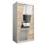 100 cm de large Armoire avec 2 portes | 5 casiers | Couleur : Chêne Sonoma / Blanc Abbildung