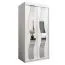 100 cm de large Armoire avec 5 casiers et 2 portes | Couleur : Blanc Abbildung