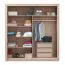 200 cm de large Armoire avec 2 portes | 6 casiers | Couleur: Chêne Abbildung