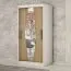 100 cm de large Armoire avec 2 portes | 5 casiers | Couleur : Chêne / Blanc Abbildung