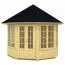 Bois-Maison de jardin 2,48 x 2,48 mètres (incl. toit) | 4 fenêtres | 40 mm Madriers |Naturel non traité | Toit en toile | incl. plancher | en épicéa nordique Abbildung