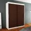 150 cm de large Armoire avec 5 casiers et 2 portes | Couleur: Blanc / Noir Abbildung