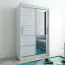 150 cm de large Armoire avec 5 casiers et 2 portes | Couleur: Blanc Abbildung