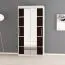 100 cm de large Armoire avec 5 casiers et 2 portes | Couleur : Blanc / Noir Abbildung