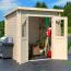 Bois-Maison de jardin 1,98 x 2,08 mètres (incl. toit) | Laissé naturel | toit à une pente Abbildung